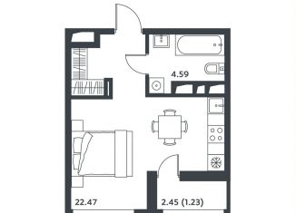 Продается квартира студия, 27.9 м2, Московская область, Лесная улица, к27