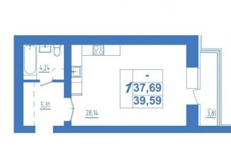 Квартира на продажу студия, 39.6 м2, Мордовия, улица Кирова, 9