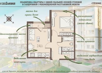 Продам 1-ком. квартиру, 33.9 м2, Московская область, Речная улица, 4