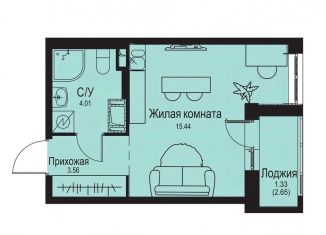 Продаю квартиру студию, 24.3 м2, деревня Новосергиевка