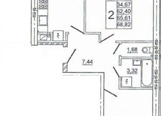 Продаю 2-ком. квартиру, 69.6 м2, Смоленск, улица Крупской, 54Б