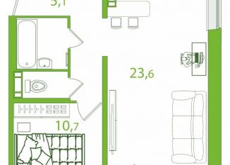 Продается 2-комнатная квартира, 49.2 м2, Томская область