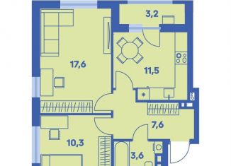 Продается 2-комнатная квартира, 52.2 м2, Пермь