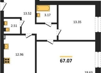 2-ком. квартира на продажу, 67.1 м2, Воронежская область