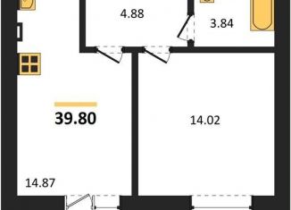 Продам однокомнатную квартиру, 39.8 м2, село Александровка