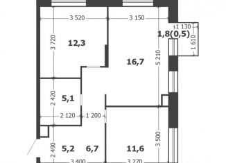 Продается двухкомнатная квартира, 60 м2, Москва, Даниловский район, 3-я очередь, к6