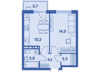 Продажа 1-комнатной квартиры, 37.2 м2, Пермь