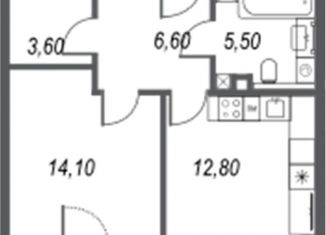 Продажа 1-ком. квартиры, 42.6 м2, Москва, метро Калужская, улица Академика Челомея, 1А