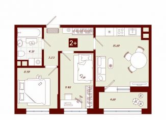 Продается 2-комнатная квартира, 45.2 м2, Тобольск, переулок Радищева, 17