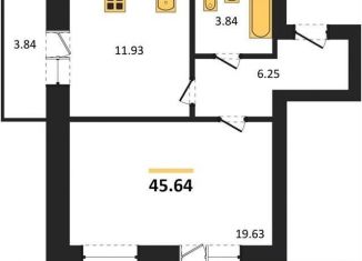 Продаю 1-ком. квартиру, 45.6 м2, Отрадненское сельское поселение