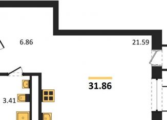 Продам квартиру студию, 31.9 м2, Воронежская область, набережная Чуева, 7