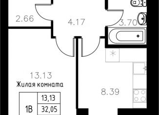 Однокомнатная квартира на продажу, 33.1 м2, Казань, Авиастроительный район