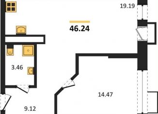 Продаю 1-комнатную квартиру, 46.2 м2, Воронеж, набережная Чуева, 7, Железнодорожный район