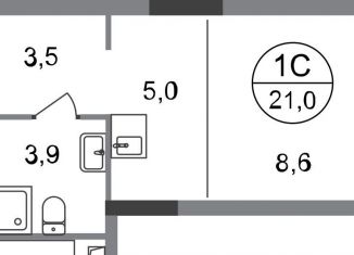 Продажа квартиры студии, 21 м2, Московский