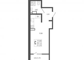 Квартира на продажу студия, 31.3 м2, Краснодар, Прикубанский округ