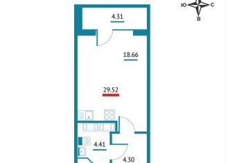 Продаю квартиру студию, 29.5 м2, Мурино