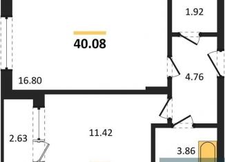 Продается однокомнатная квартира, 40.1 м2, Воронеж, Левобережный район, Ленинский проспект, 108А