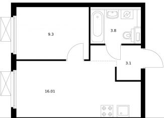 Продам 1-ком. квартиру, 32.2 м2, Москва, ЮВАО