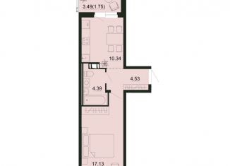 Продается 1-комнатная квартира, 38.1 м2, городской посёлок Дубровка