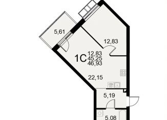 Продам 1-ком. квартиру, 46.9 м2, Тульская область, Хлебная площадь