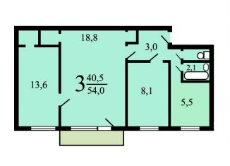 Продажа 3-ком. квартиры, 54.4 м2, Москва, улица Юных Ленинцев, 71к3, метро Волжская