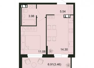 Продается 1-комнатная квартира, 38.4 м2, Ленинградская область