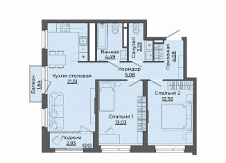 Продается двухкомнатная квартира, 68.9 м2, Екатеринбург, метро Динамо, улица Блюхера, 26