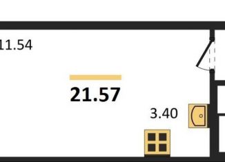 Продам квартиру студию, 21.6 м2, деревня Новое Девяткино, Лесная улица, 19