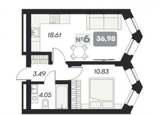 Продажа 1-комнатной квартиры, 37 м2, Новосибирск, метро Студенческая, площадь Карла Маркса