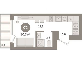 Продажа квартиры студии, 20.7 м2, Москва, метро Стахановская