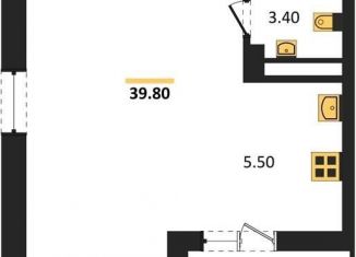 Продаю квартиру студию, 39.8 м2, Воронеж, Железнодорожный район