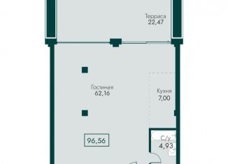 Продажа трехкомнатной квартиры, 96.6 м2, поселок городского типа Массандра, улица Мухина, 17А