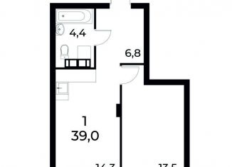 Продается 1-комнатная квартира, 38.9 м2, Нижний Новгород, Сормовский район, улица Коперника