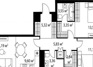 Продажа 2-ком. квартиры, 71.6 м2, Москва, район Москворечье-Сабурово