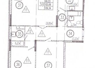 Продается 3-ком. квартира, 102.7 м2, село Засечное, Центральная улица, 23