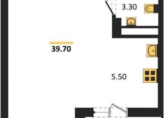 Продам квартиру студию, 39.7 м2, Воронеж, Железнодорожный район