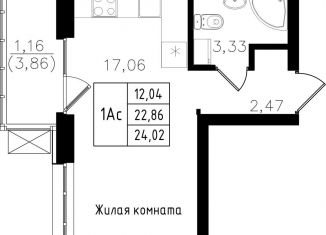 Квартира на продажу студия, 24 м2, Казань, Авиастроительный район