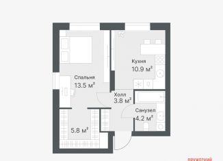 Продажа 1-ком. квартиры, 38.2 м2, Тюмень