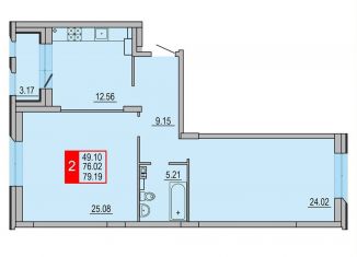 Продается 2-ком. квартира, 79.2 м2, Тверь, Заволжский район