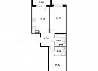 Продам 2-ком. квартиру, 59.7 м2, Колпино