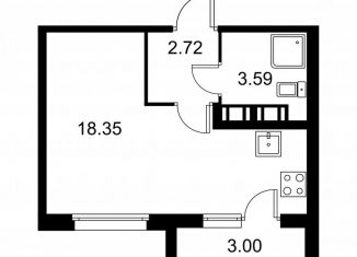 Продам квартиру студию, 26.2 м2, Колпино