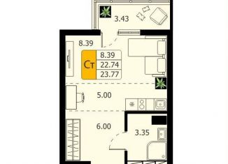 Продам квартиру студию, 23.8 м2, Химки, жилой комплекс Химки Тайм, 1