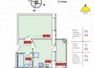 Продаю 1-ком. квартиру, 25.5 м2, Иваново