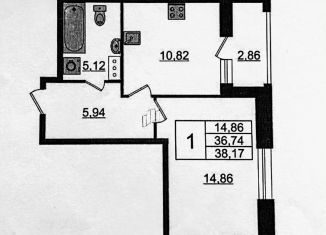 Продаю однокомнатную квартиру, 39.6 м2, Санкт-Петербург