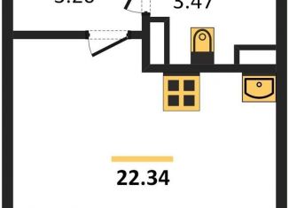 Продаю квартиру студию, 22.3 м2, Санкт-Петербург, метро Московская, Кубинская улица, 82к3с1