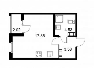 Продажа квартиры студии, 27 м2, Колпино