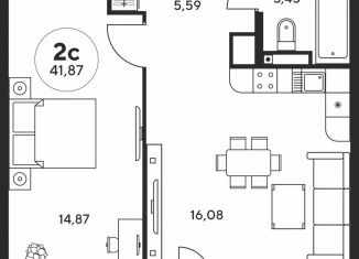 2-ком. квартира на продажу, 42 м2, Ростов-на-Дону