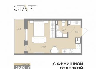 Продается квартира студия, 29.5 м2, Пермский край, улица Сергея Есенина, 22