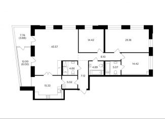 4-ком. квартира на продажу, 157.7 м2, Москва, жилой комплекс Форивер, 11, ЖК Форивер