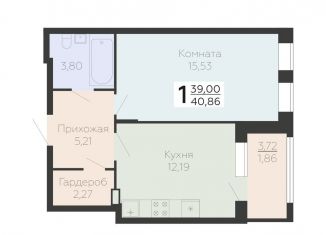 Продажа 1-ком. квартиры, 40.9 м2, Воронежская область